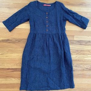 Pyne & Smith No.12 in Midnight Blue Linen size S
